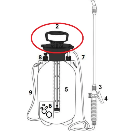 Maner pompa RURIS PSRS500.2020-16, pentru pulverizatorul Ruris RS500