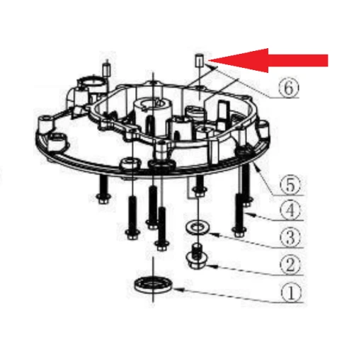 Stift centrare RURIS PSRX18-2-04, pentru masina de tuns gazonul Ruris RX18