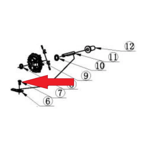 Surub cu cap hexagonal RURIS PSRX18-2-06, pentru masina de tuns gazonul Ruris RX18