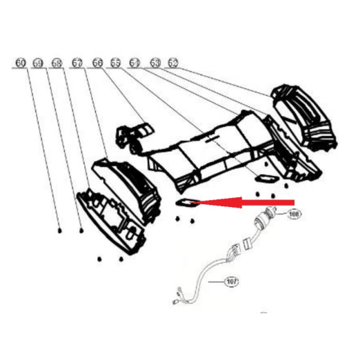 Placa fixare RURIS PSRX18-55, pentru masina de tuns iarba Ruris RX18