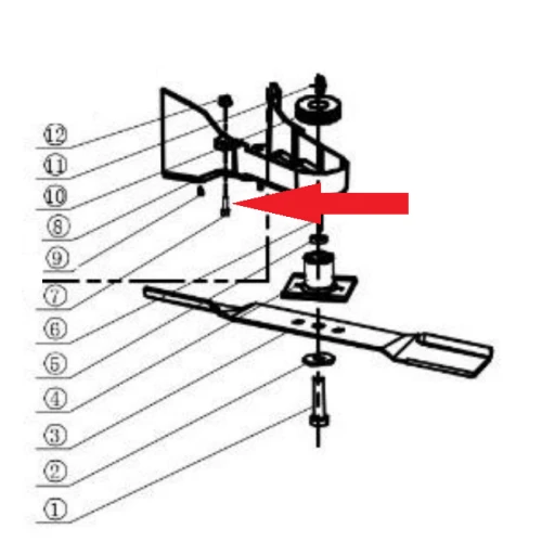 Surub RURIS PSRX18-7, pentru masina de tuns gazonul Ruris RX18