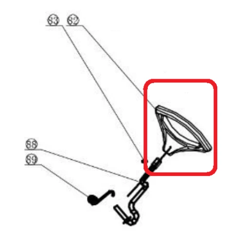 Maner levier ajustare inaltime RURIS PSRX18-82, pentru masina de tuns iarba Ruris RX18