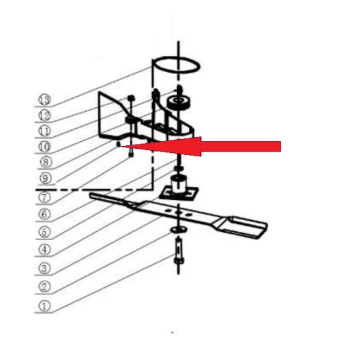 Surub autofiletant RURIS PSRX18-9, pentru masina de tuns iarba Ruris RX18