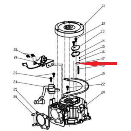 Placa RURIS PSRX200-1-17, pentru masina de tuns iarba Ruris RX200