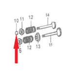 Pastila supapa evacuare RURIS PSRX221-1-92, pentru masina de tuns iarba Ruris RX221