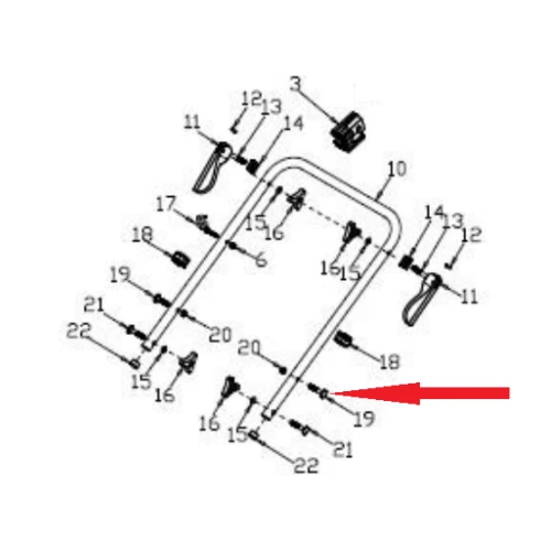 Surub RURIS PSRX300S-1-19, pentru masina de tuns iarba Ruris RX300S