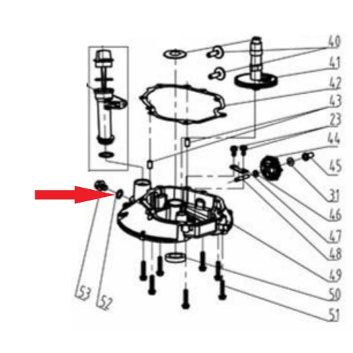 Saiba buson ulei RURIS PSRX331-1-56, pentru masina de tuns iarba Ruris RX331