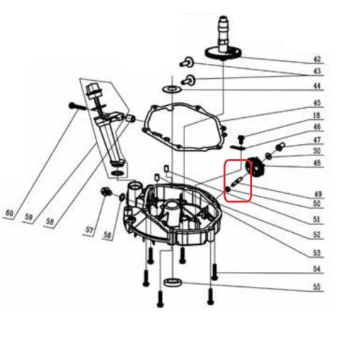 Ax regulator RURIS PSRX441-1-49, pentru masina de tuns iarba Ruris RX441