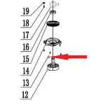Pana siguranta semiluna RURIS PSRXI2000-13, pentru masina electrica de tuns gazonul Ruris RXi2000