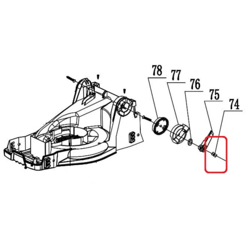 Piulita speciala RURIS PSRXI2000-74, pentru masina electrica de tuns gazonul Ruris RXi2000