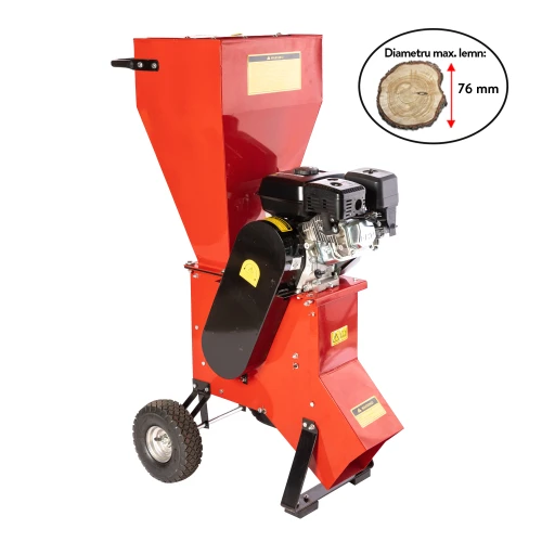 Tocator pentru crengi Micul Fermier, 76mm, motor benzina 6.5CP pentru rumegus