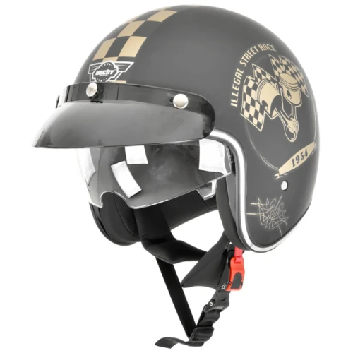 Casca moto scuter S, material ABS, marime S, 55-56 cm, captuseala detasabila/lavabila