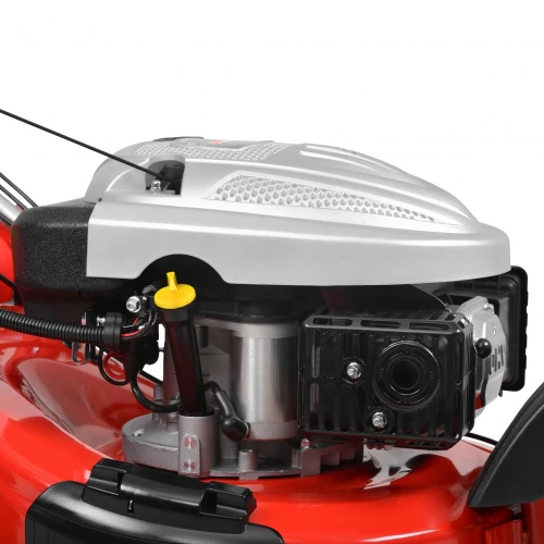 Masina de tuns iarba pe benzina Hecht 5543SXE, 4.9 CP, latime de lucru 51 cm, 4.5 km/h, pornire electrica