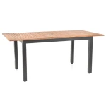 Set mobilier pentru gradina HECHT Montana, aluminiu/lemn, masa 140/180 x 90 x 77.5 cm, 6 x scaune 69 x 59 x 111.5 cm