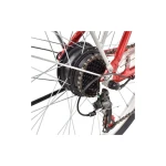 Bicicleta electrica Hecht prime red cu sasiu din aluminiu schimbator shimano acumulator 36 v