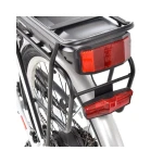 Bicicleta electrica Hecht prime white cu sasiu din aluminiu schimbator shimano acumulator 36 v