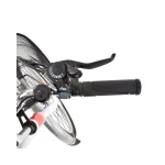 Bicicleta electrica Hecht prime white cu sasiu din aluminiu schimbator shimano acumulator 36 v