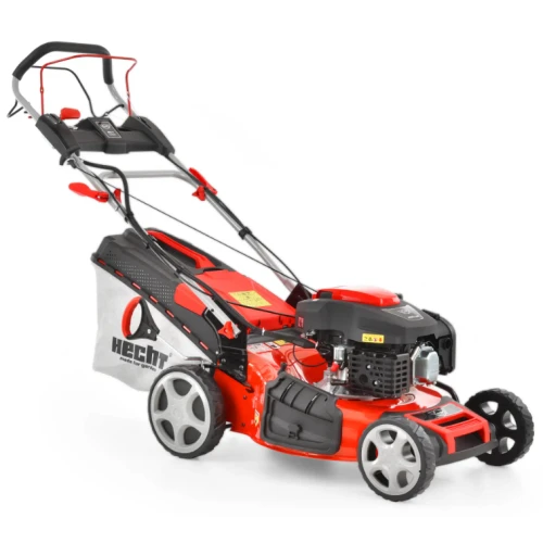 Masina de tuns iarba cu motor pe benzina, autopropulsata, HECHT 551 SXE, 3.8 kW, 200 CC, latime de lucru 51 cm, cos colector 65 l