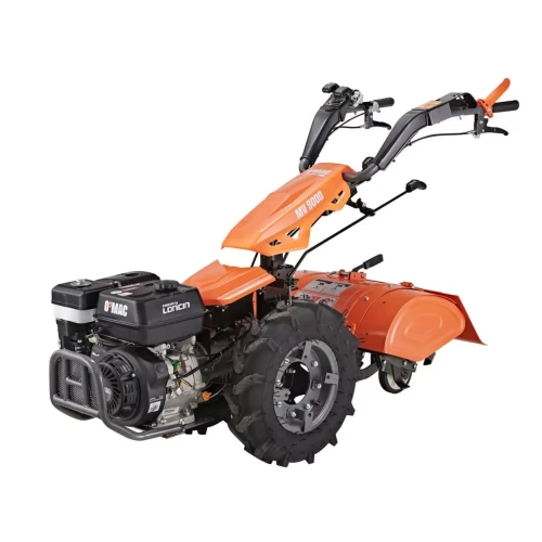 Motocultivator OMAC MV 9000, motor benzina, 4 timpi, 270 CC, 9 CP, 6.6 kW, 5 trepte viteza, roti cauciuc 5.00 x 10, freza 65 cm