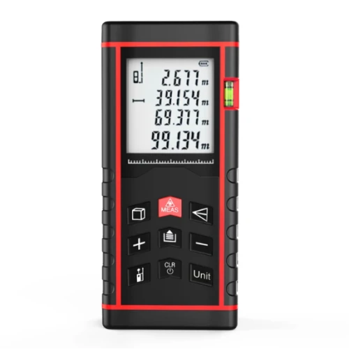 Telemetru cu laser HECHT 2003, lungime maxima masurata 50 metri, display LCD, precizie 2 mm, clasa II