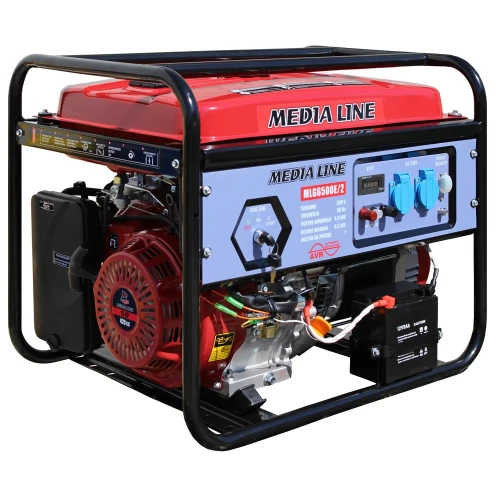 Generator de curent MLG 6500E/2, 230V, 6.5kVA, 15CP benzina Pornire electric