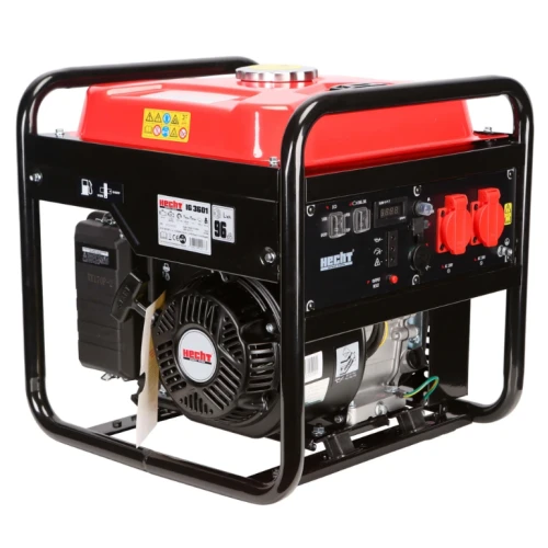 Generator de putere invertor HECHT IG 3601, max 3.3 kW, motor benzina 4T, 208 CC, 2 x priza 230 V, 1 x priza 12 V, 2 x USB 5 V