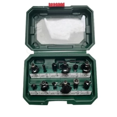 Set 12 biti de frezat HECHT 001795, cutie de depozitare si transport, pentru Hecht 1795